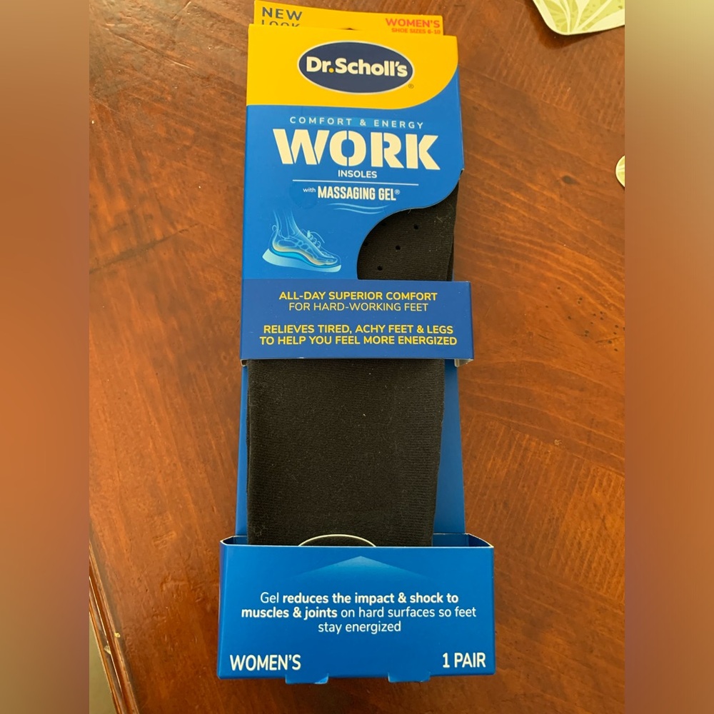 New! Dr.Scholls Work Insoles with Massaging Gel